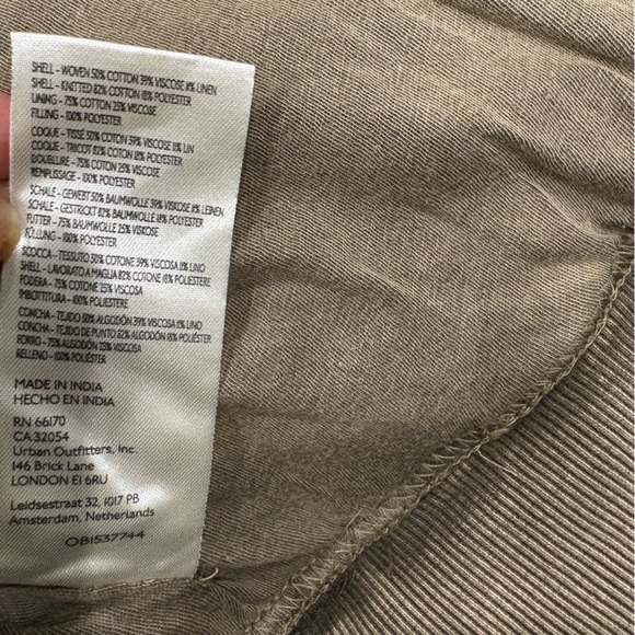 [S] Daily Practice Anthropologie Women's Tan Green Utility Bomber Crop Jacket - Picture 7 of 10